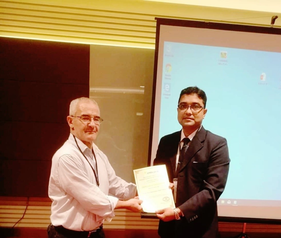 Certificate of Appreciation-ICMEN 2019