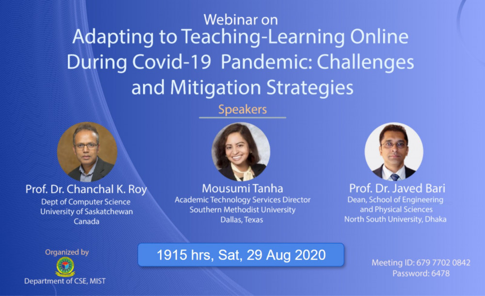 Webinar on Adapting to Online Teaching-Learning by Dept of CSE